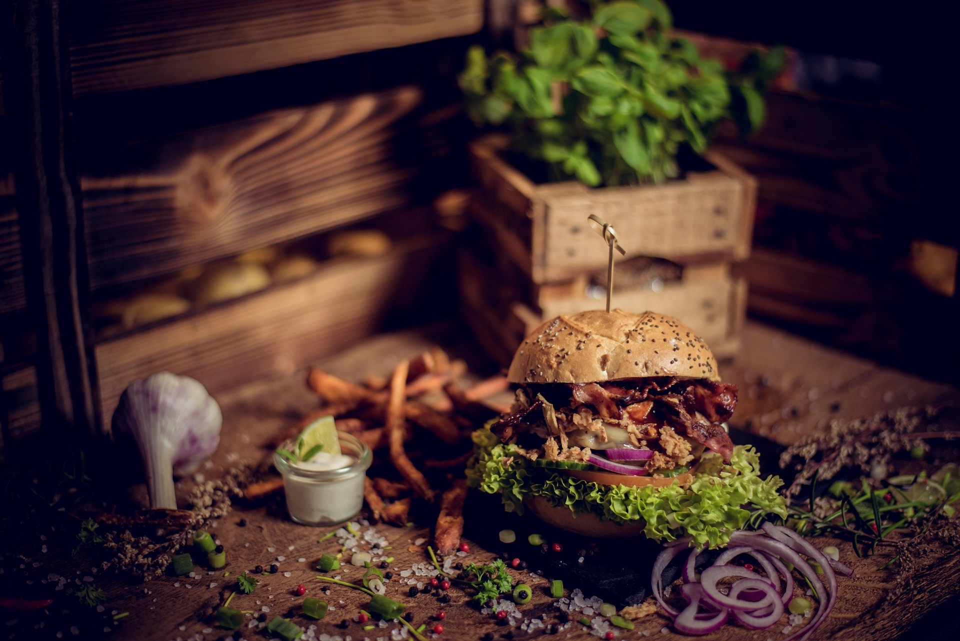 Hamburger mit Gemüse